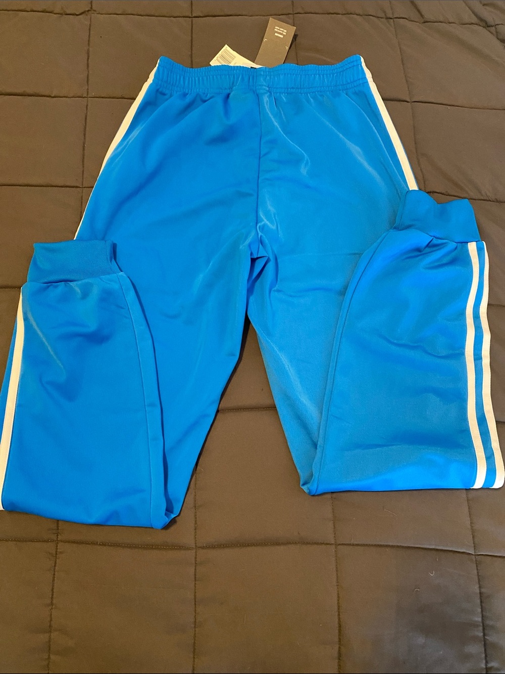 NWT Adidas blue 3-STRIPES TRICOT  TAPERED TRACK PANTS XS - Picture 10 of 11